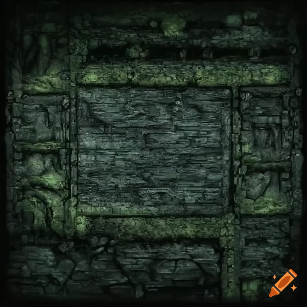 2d game with Giger-like alien creature in a wet, overgrown ruins