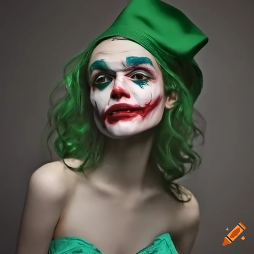 hyper realistic image of Rachel Zegler as Joker