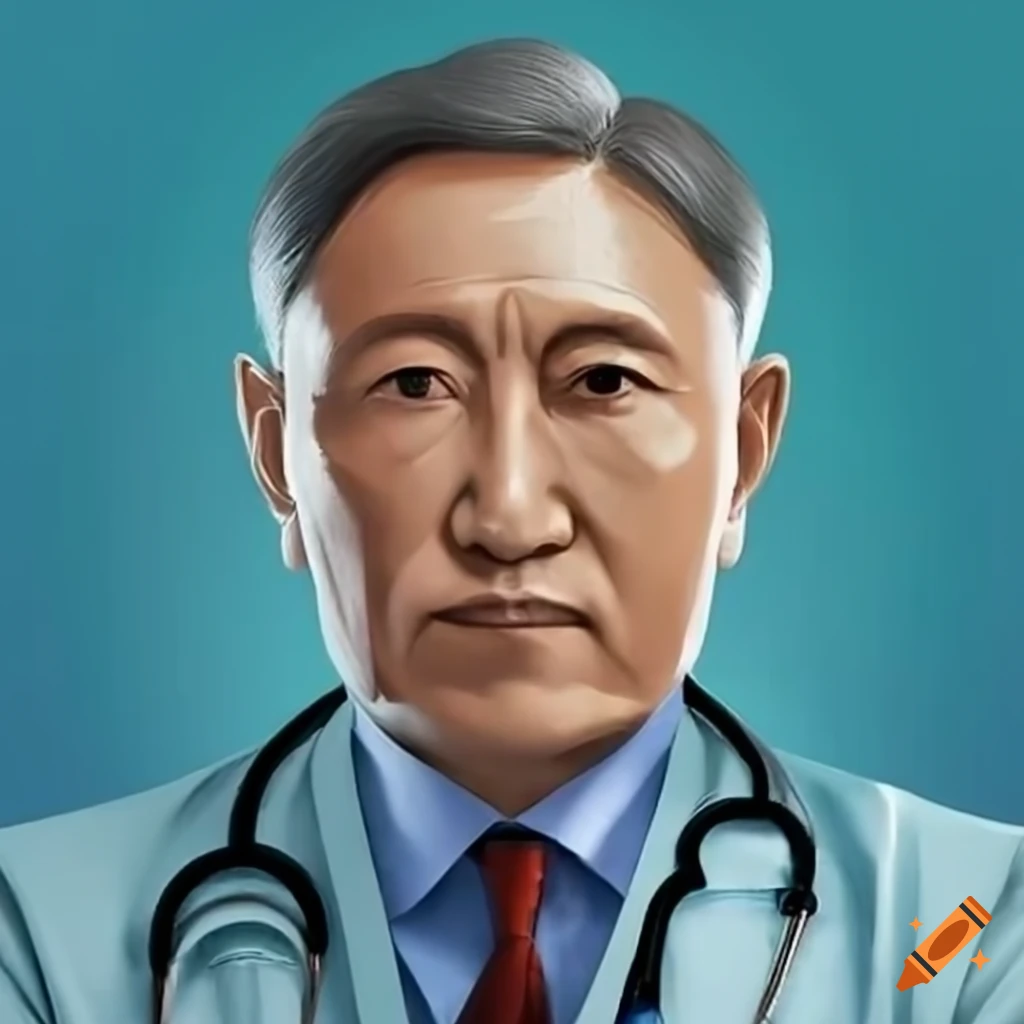 Image of a kazakh doctor on Craiyon