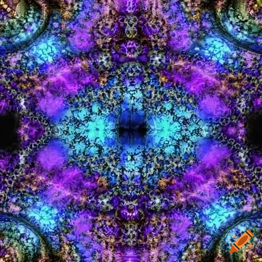 image of blue and purple colored recursion