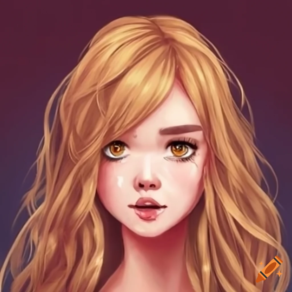Portrait Of A Girl With Long Hair And Hazel Eyes On Craiyon