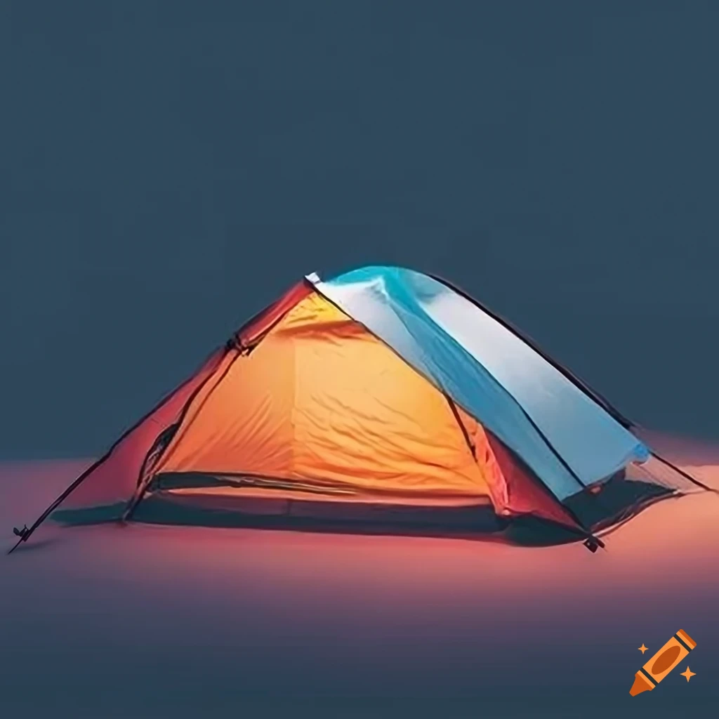 Empty camping tent for sale on neutral background on craiyon