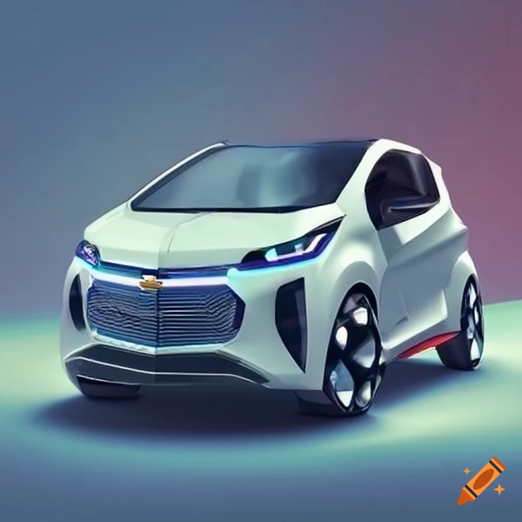 White Electric Chevrolet Beat Concept Car