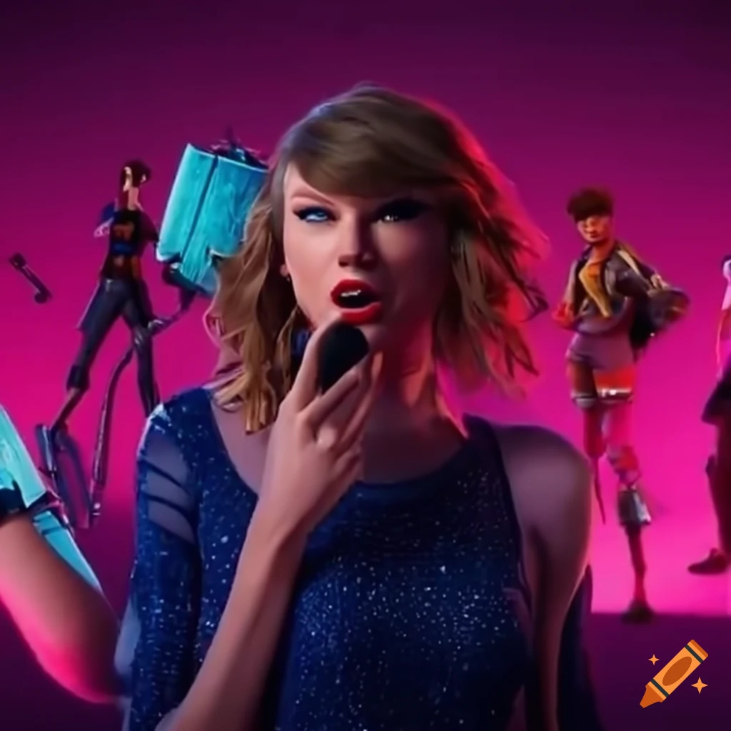 Taylor swift playing fortnite