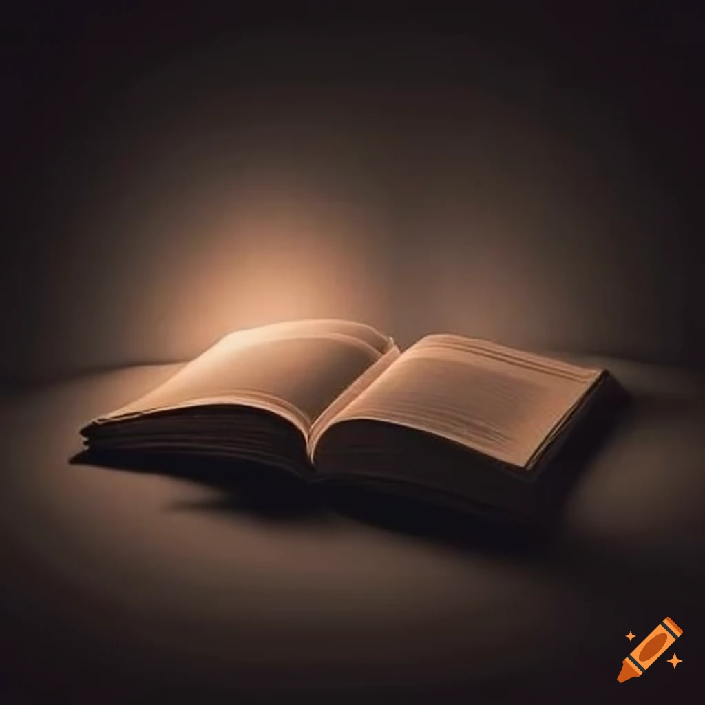 Open book with blank pages on craiyon