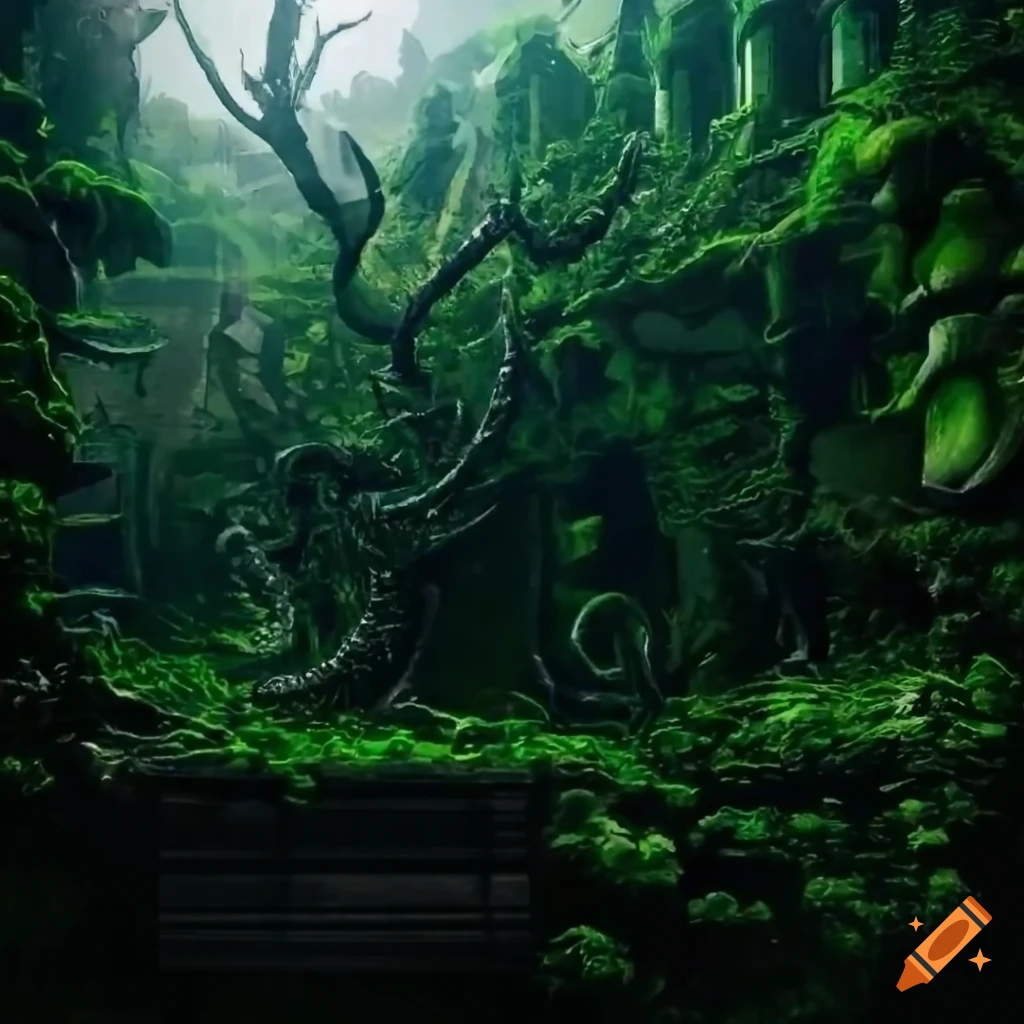 2D Metroid game featuring a sinister alien in a ruined environment