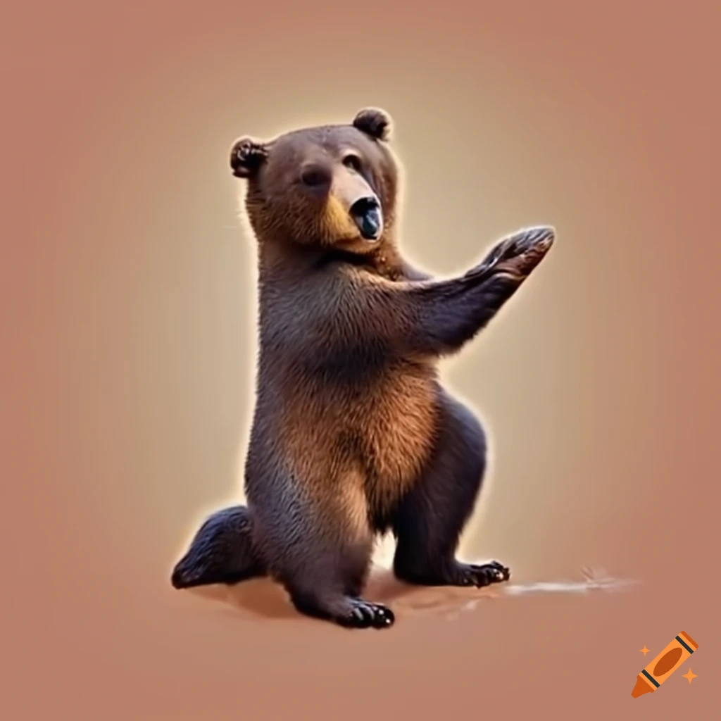 Funny image of bear reminding to bring keys on Craiyon