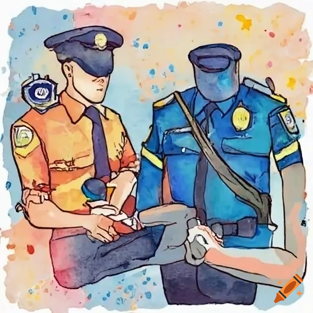Free Hand Drawn Traffic Police And Pupils Illustration, Hand-painted,  Comics, Characters PNG Image PNG & PSD image download - Lovepik