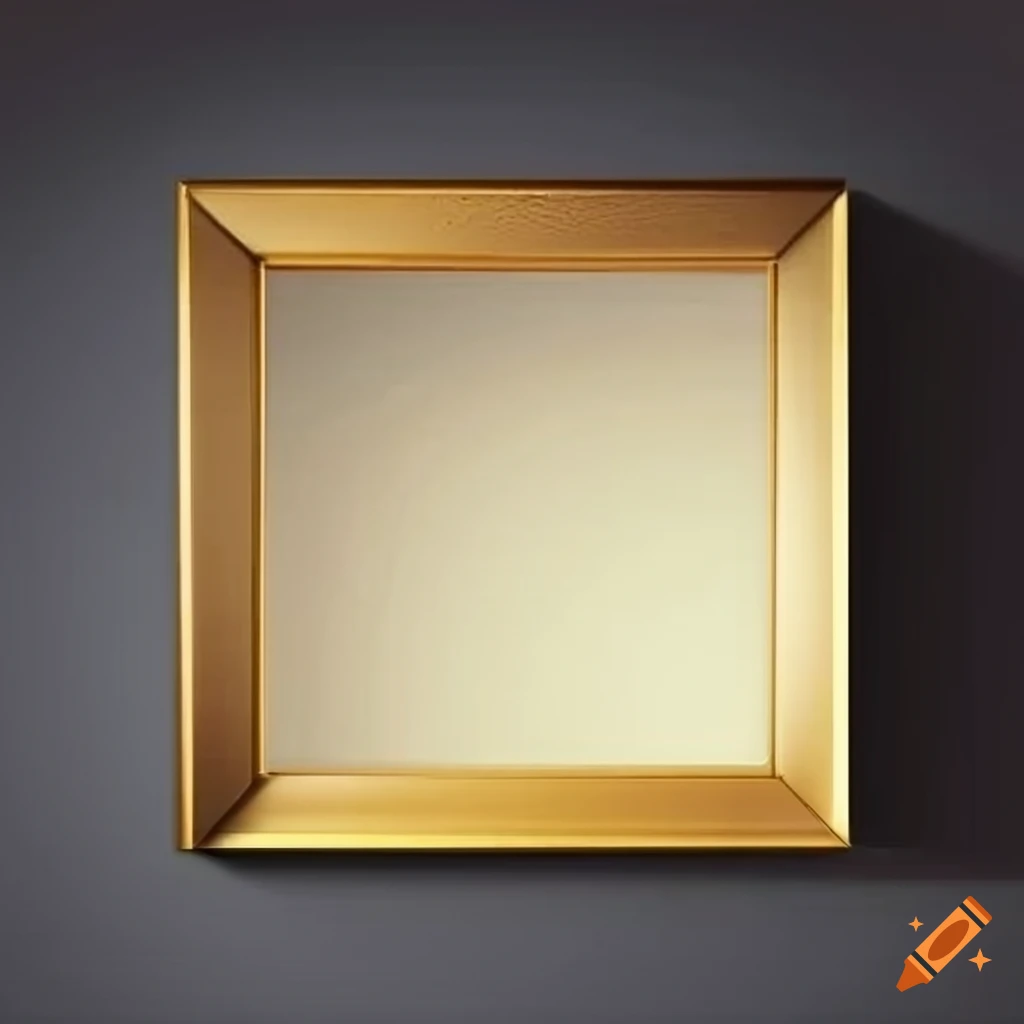 Minimalistic golden square frame on Craiyon