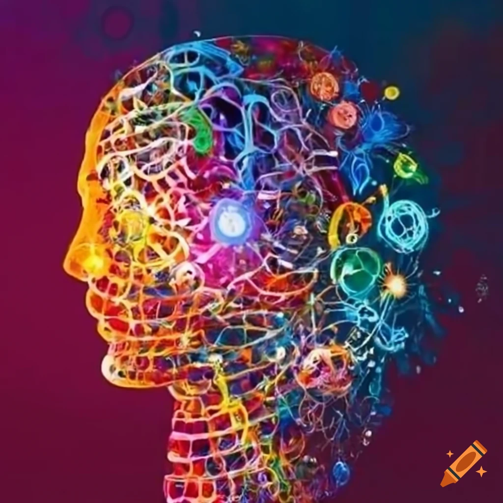 Illustration of interconnected minds sharing ideas