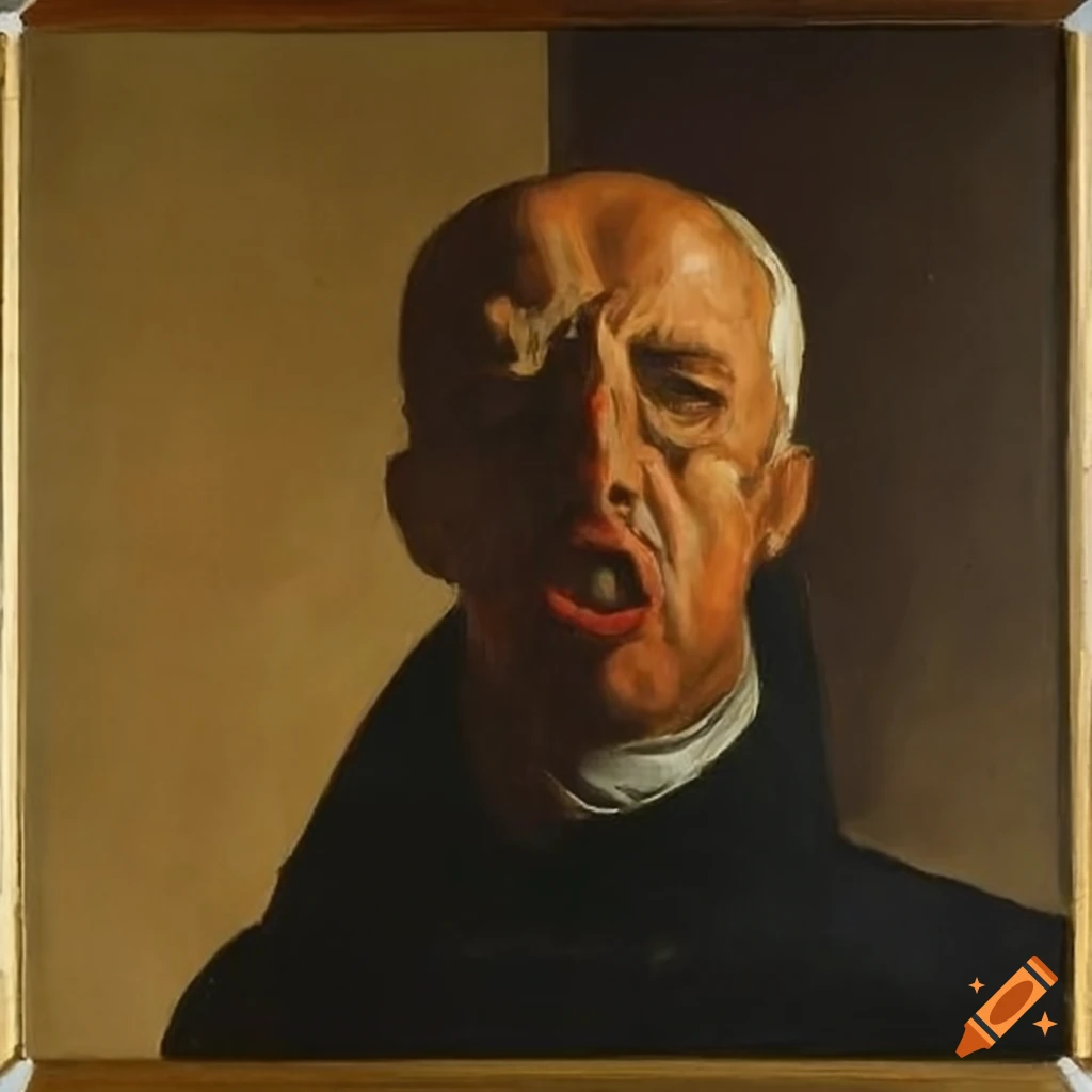 surrealist painting of disgusted firemen