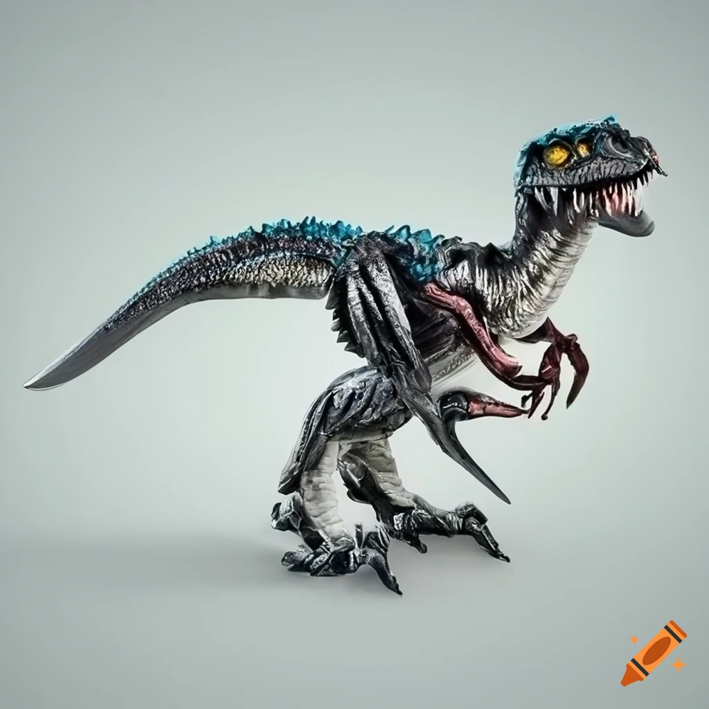 Robotic Velociraptor With Blade Claws And Tail
