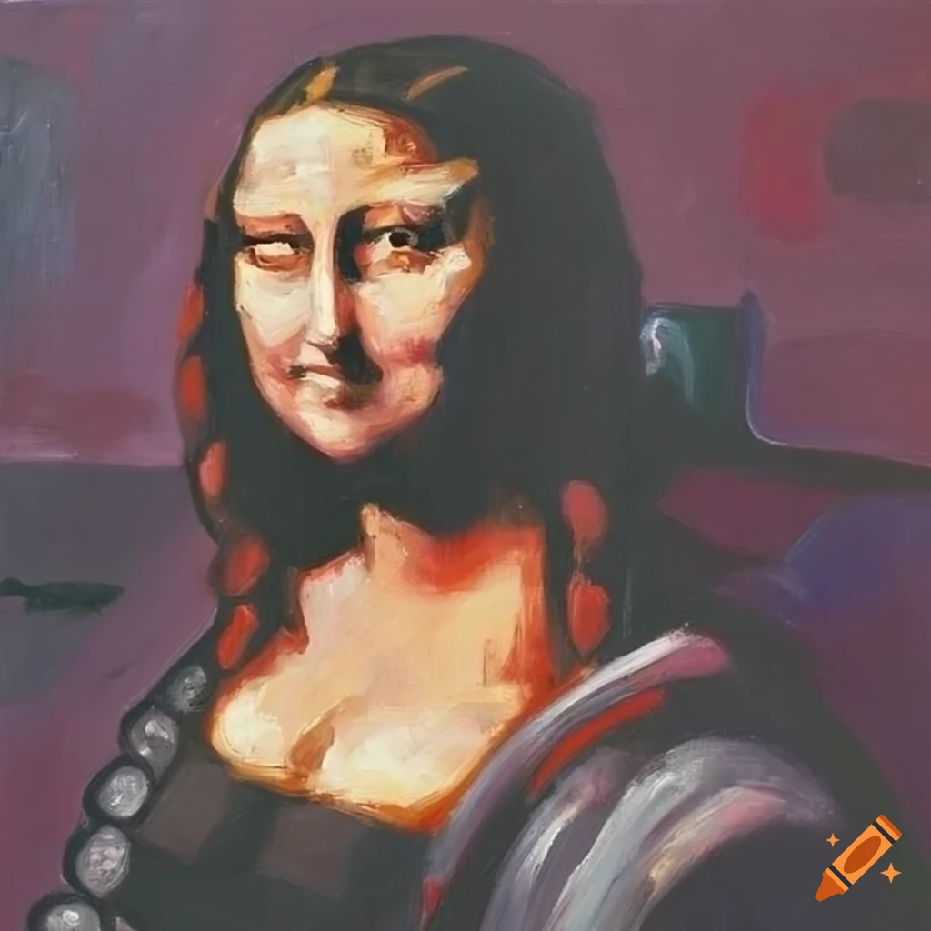Philip guston oil painting of la gioconda on Craiyon