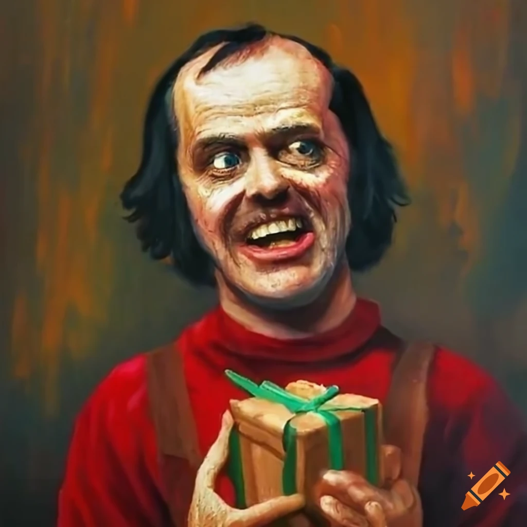 Jack Torrance from The Shining with a present