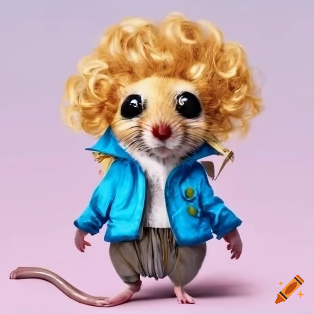 gerbil dressed as a Grease character