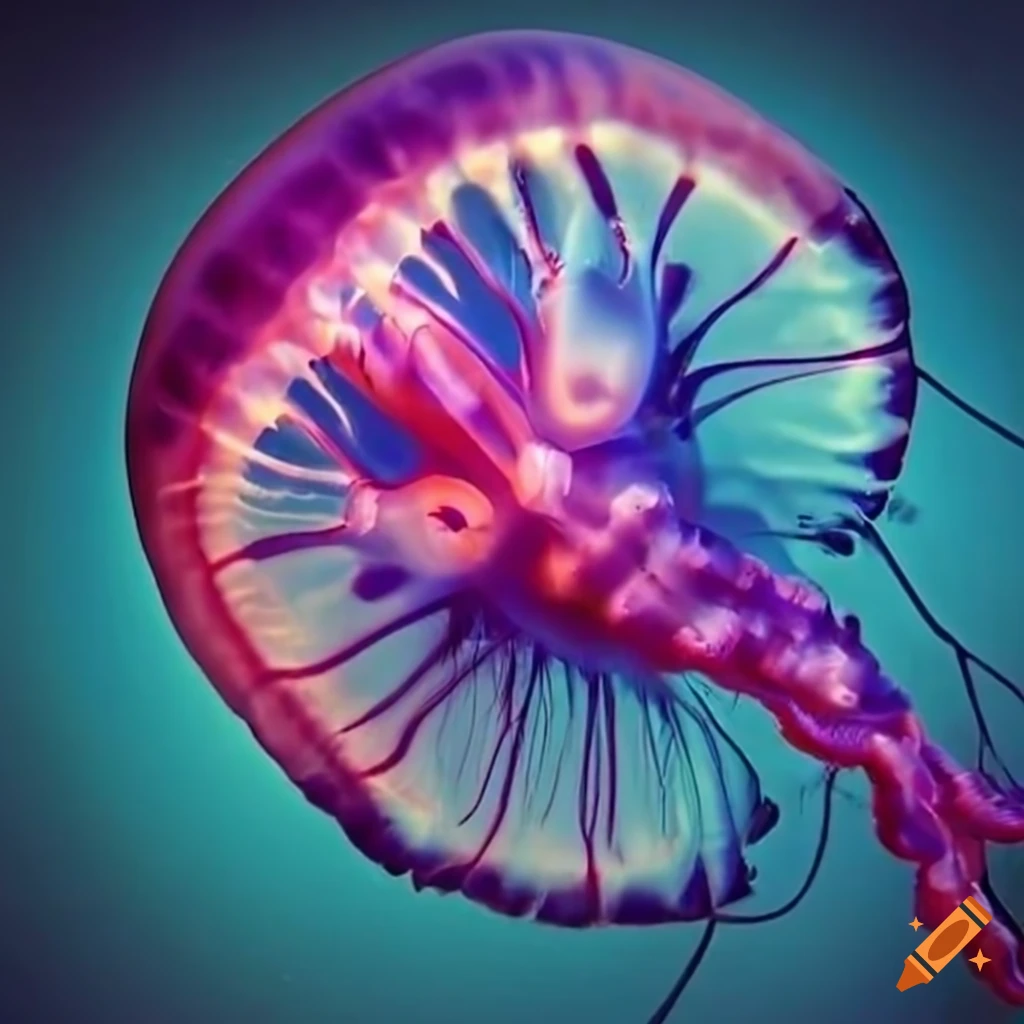 Image of an intimidating jellyfish on Craiyon