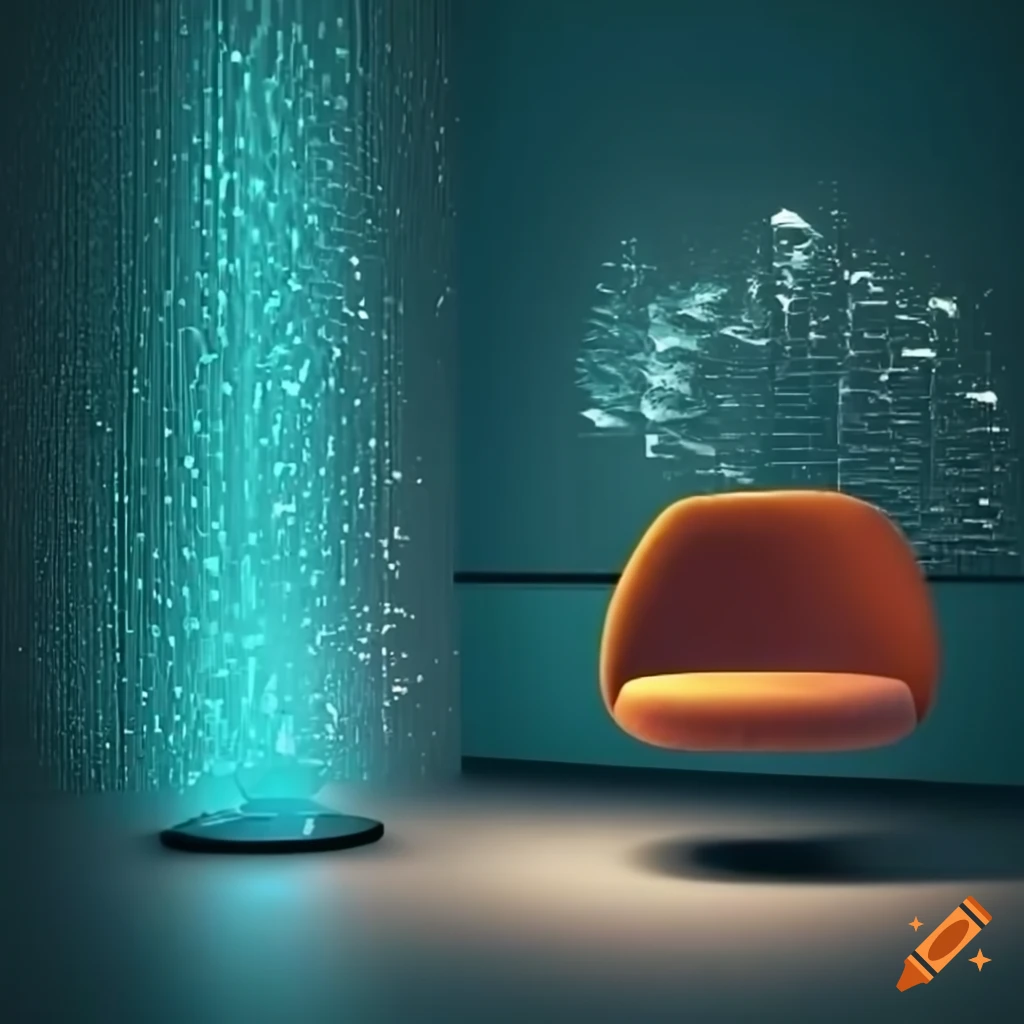 Ai waiting room with natural elements on Craiyon