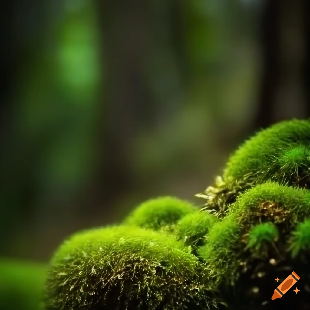 close-up of a luminous fern in a jungle forest