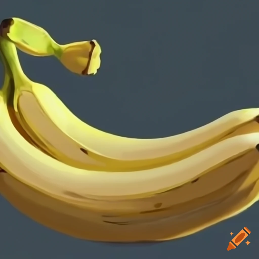 Ultra realistic drawing of a banana