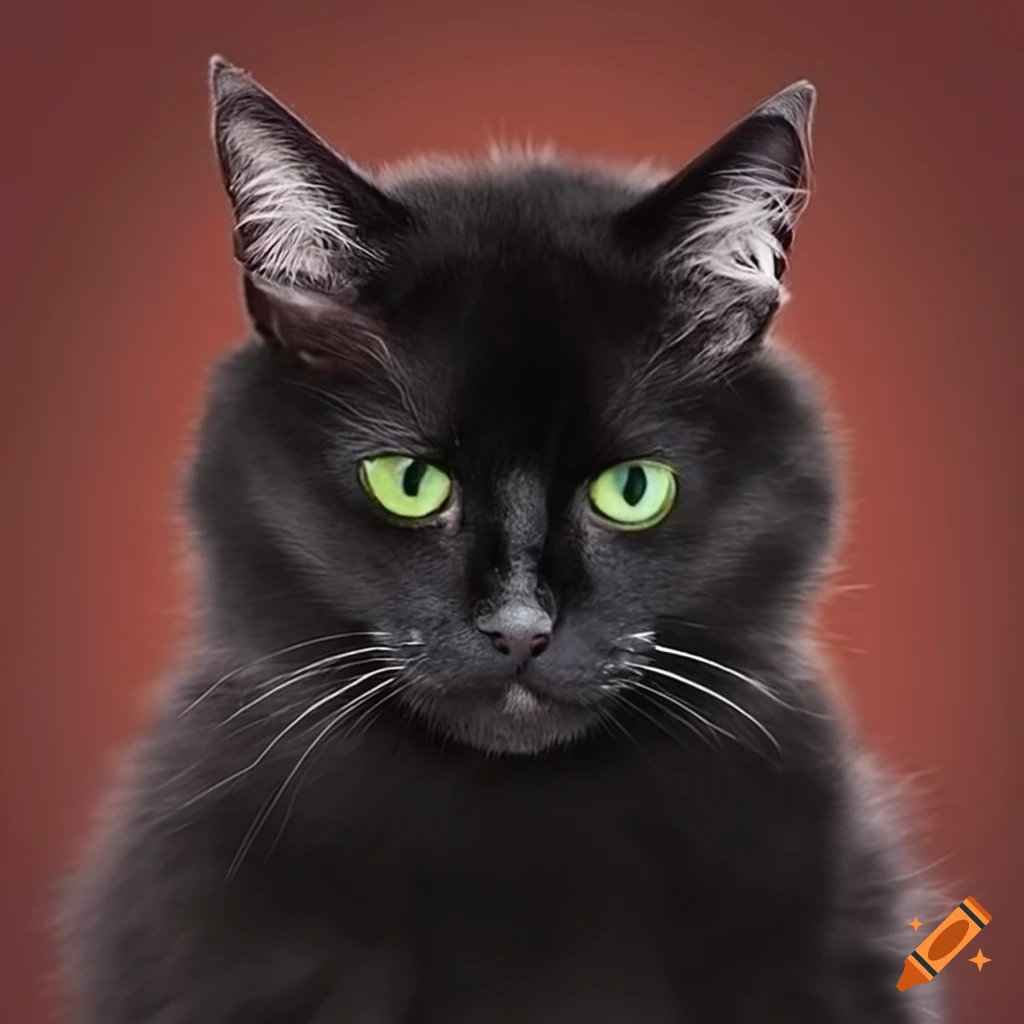 black furry cat