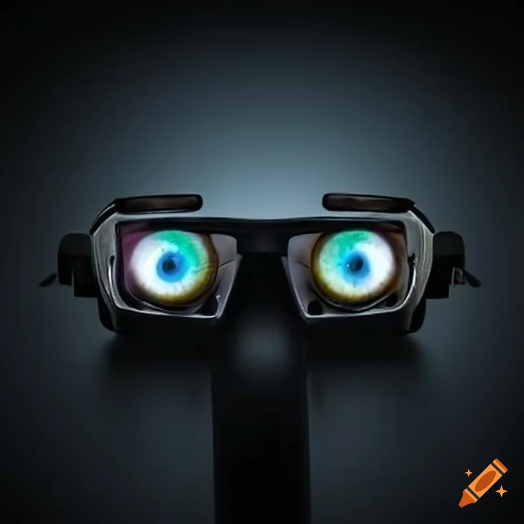 3d glasses with mechanical eyeballs