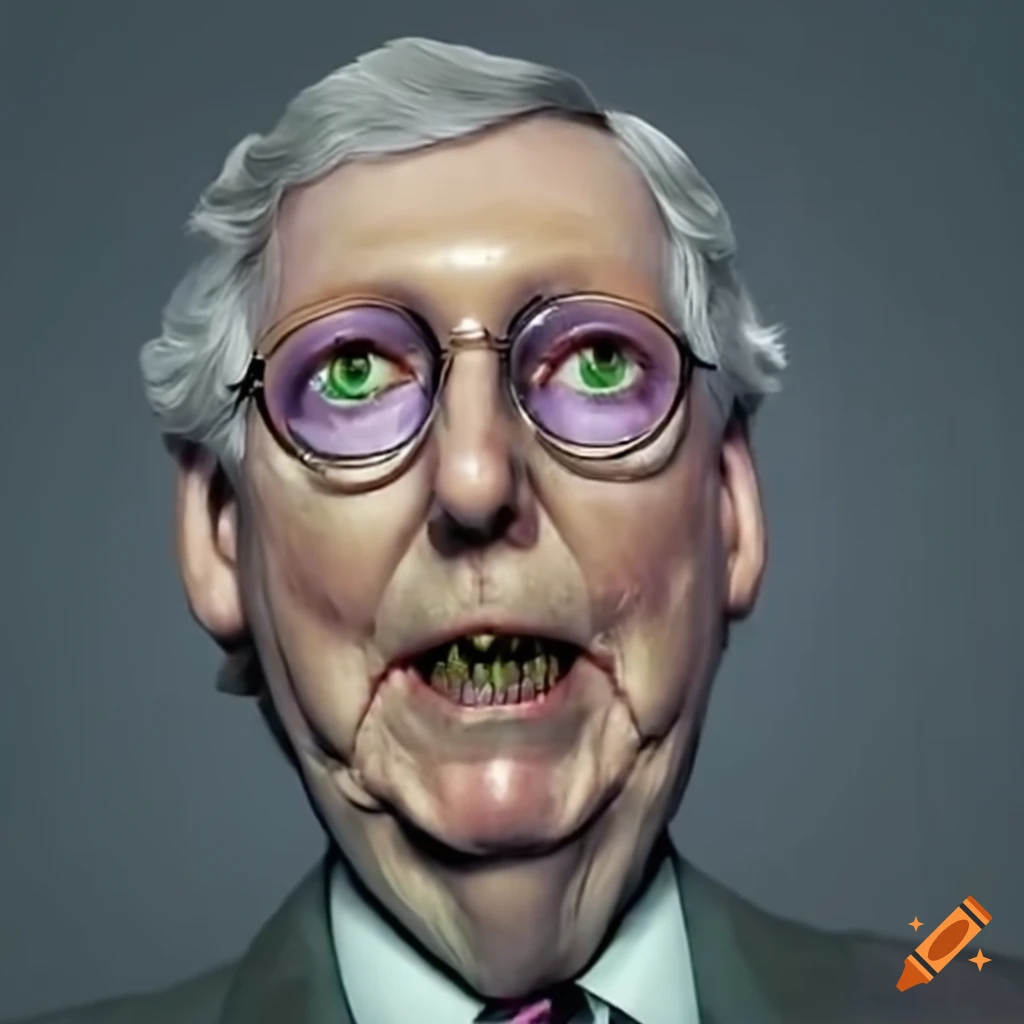Zombie caricature of mitch mcconnell on Craiyon