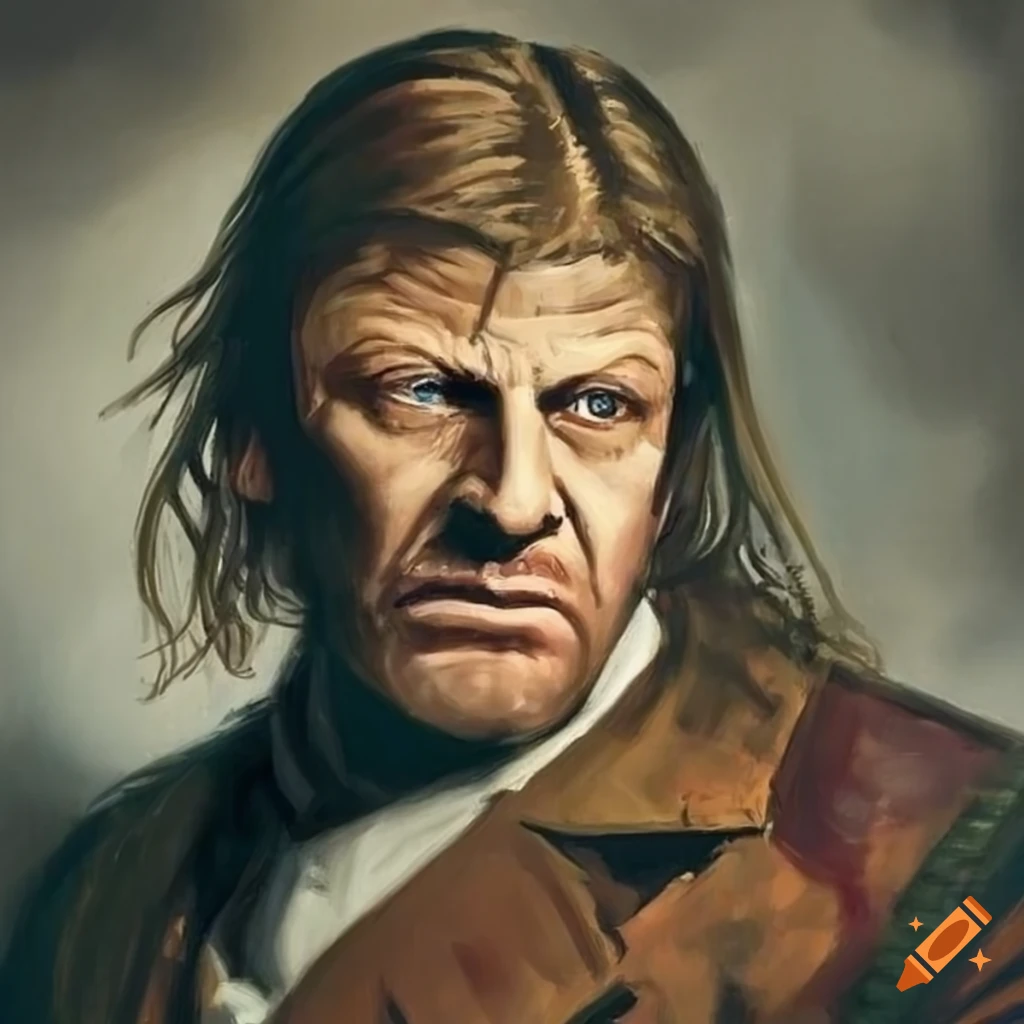 Portrait of sean bean as a highwayman on Craiyon