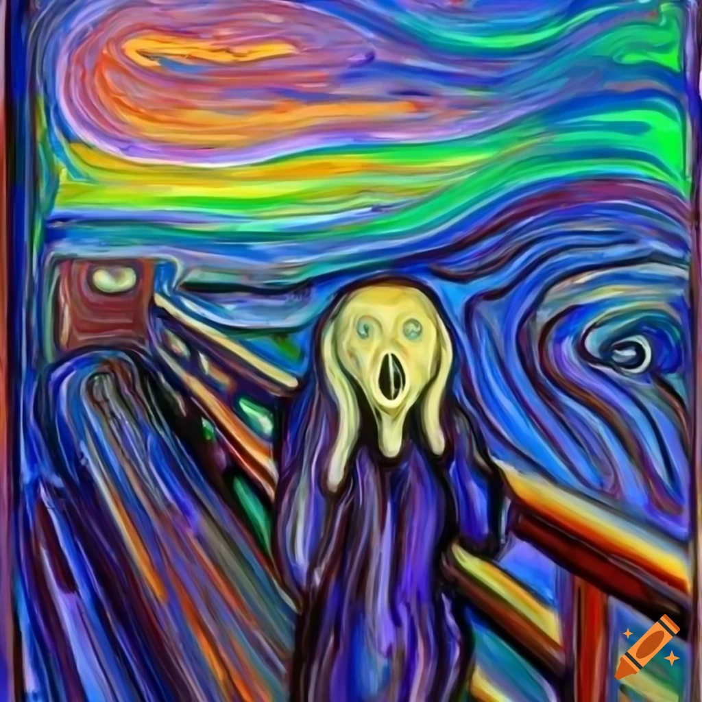Colorful Rendition Of Edvard Munch s The Scream Painting On Craiyon