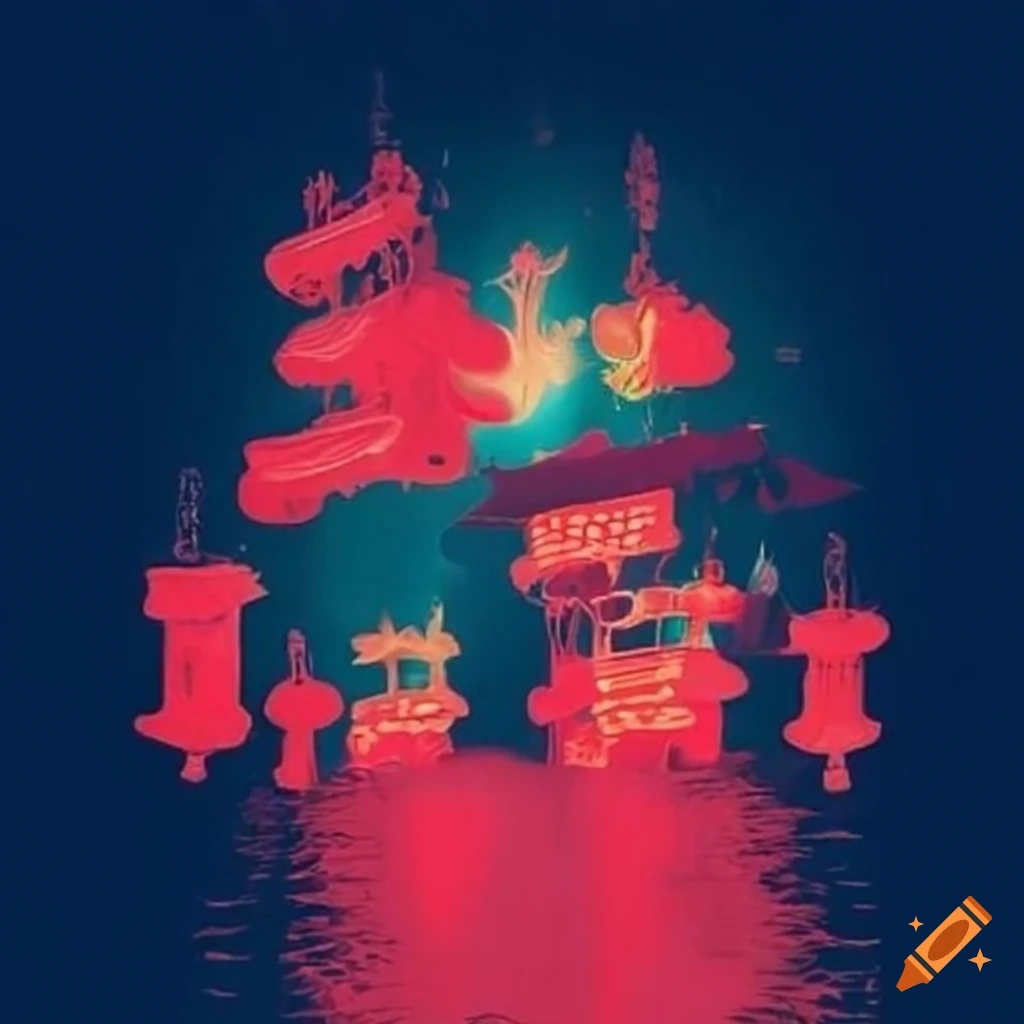 affiche d'une soirée chinoise