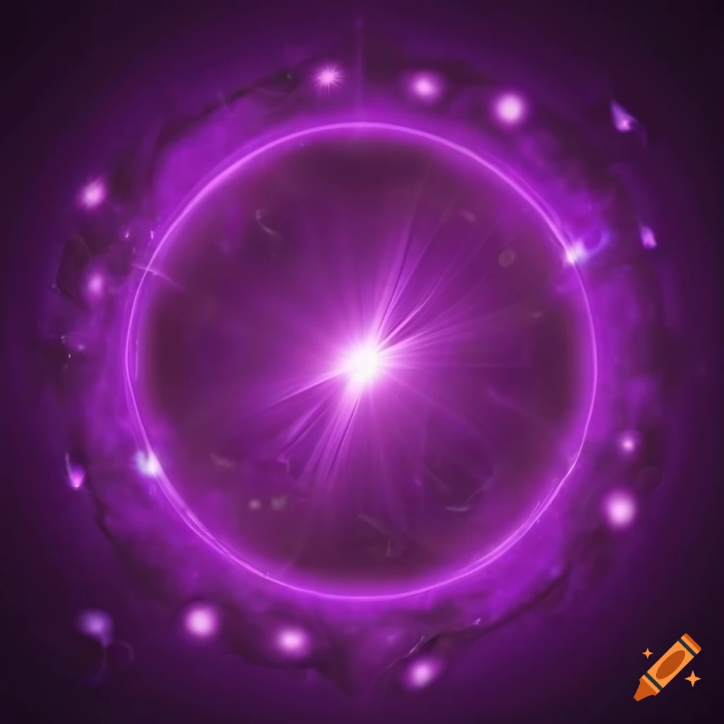 Dazzling purple lights on white background on Craiyon