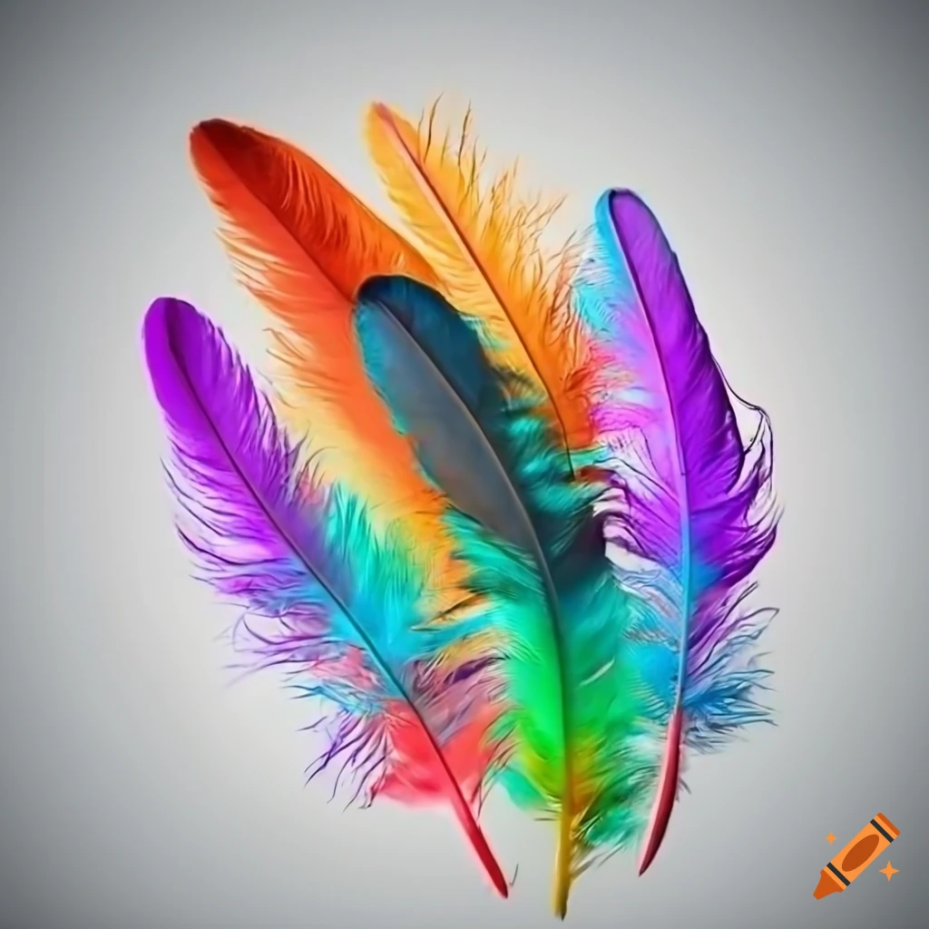 Six assorted-color feathers, Bird Feather Drawing Illustration, Floating  feather transparent background PNG clipart | HiClipart