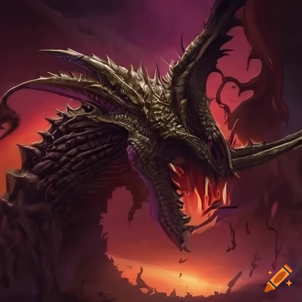 Image of an eldritch horror dragon on Craiyon