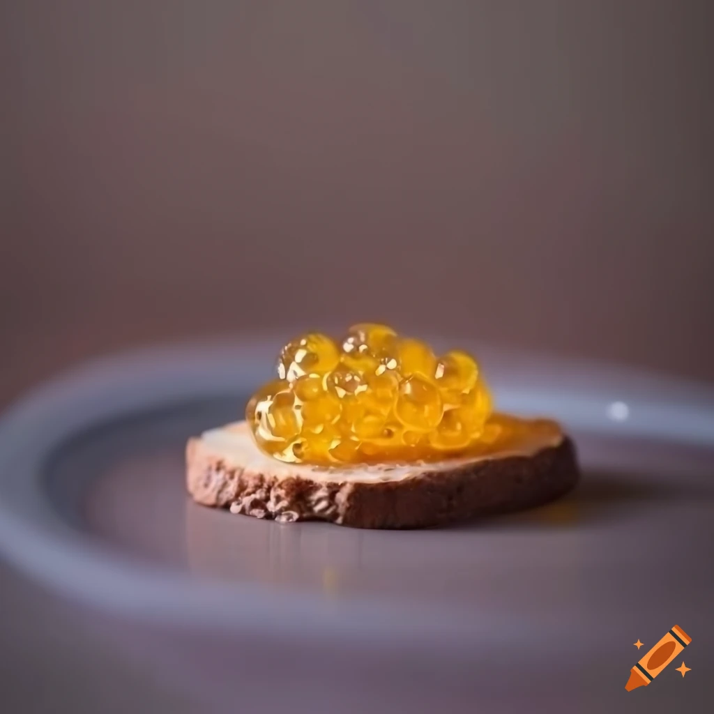Delicious caviar on rye bread appetizer on Craiyon