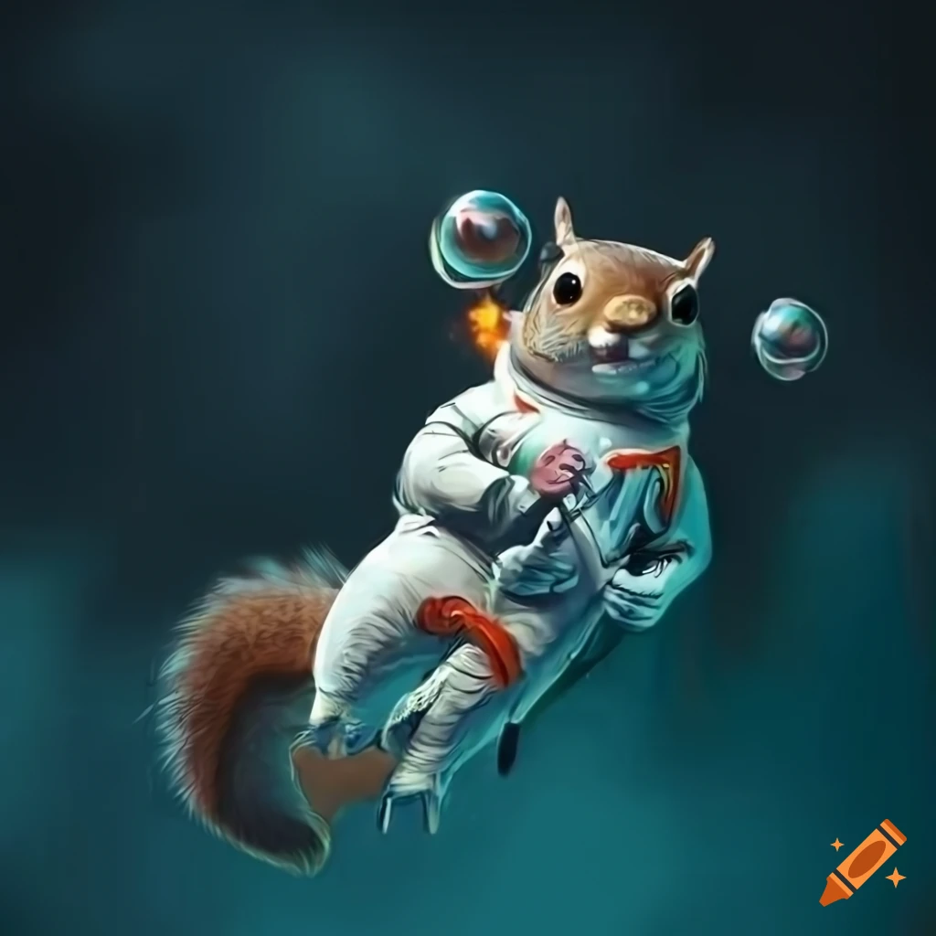 Amazing squirrel astronaut