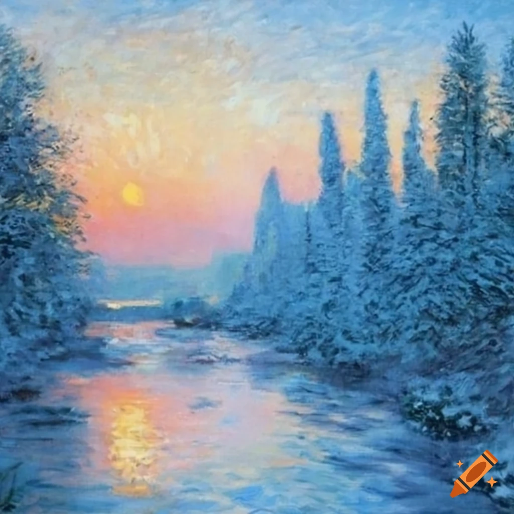 Weihnachtskarte Monet mit Liane und Rüdiger
