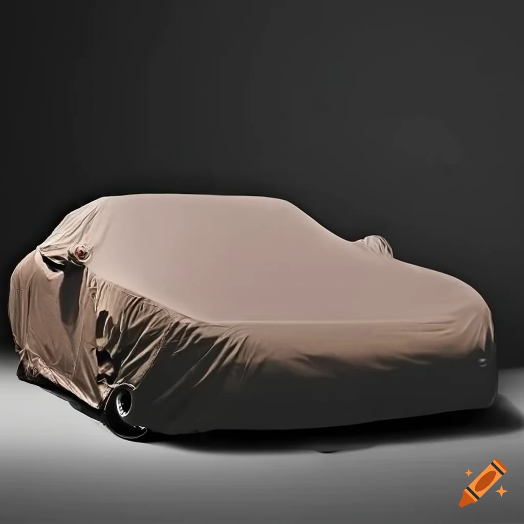 covered Nissan 180sx in sandy taupe color
