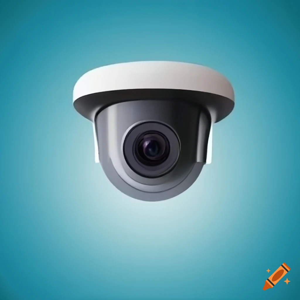 Blank background security camera on Craiyon
