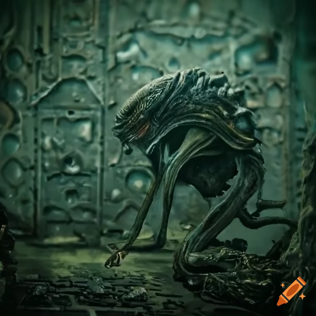 Collection of eldritch horror, mecha, alien, and cenobite characters on ...