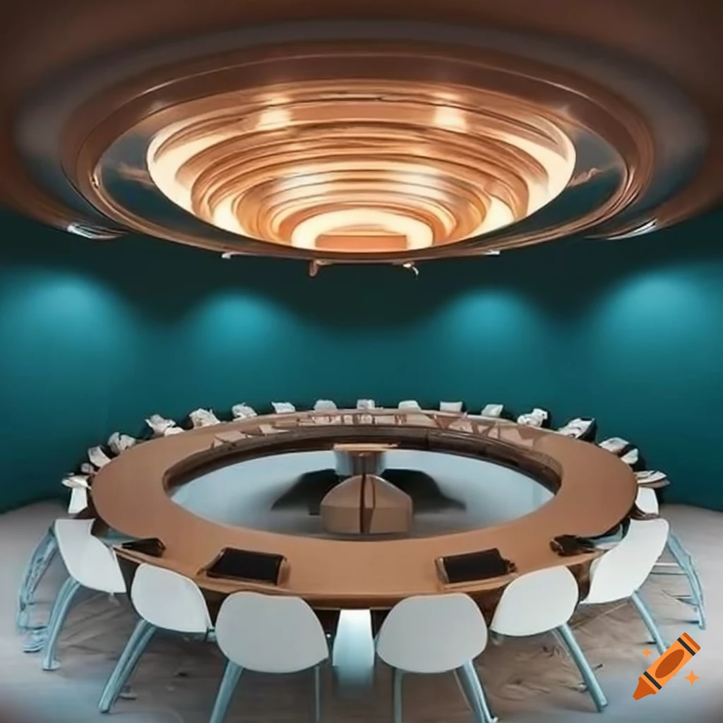 Impressive circular meeting room on Craiyon