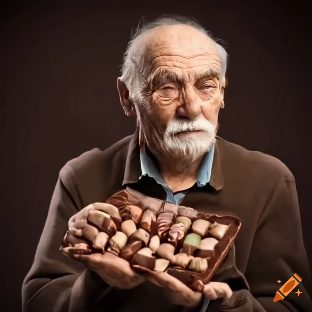 Elderly Man Offering Chocolates On Craiyon Elderly Man Offering Chocolates On Craiyon