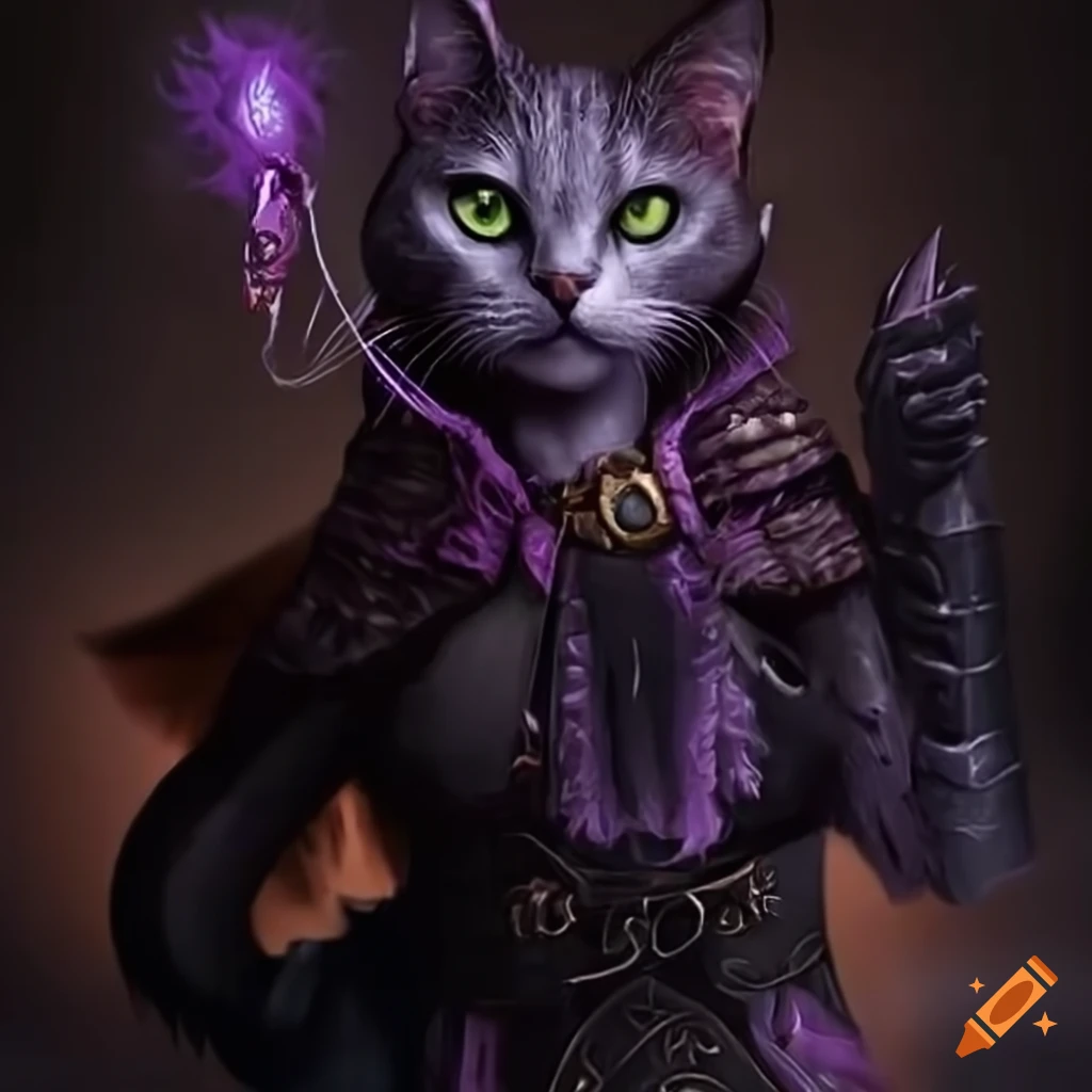 Image of a small black cat warlock