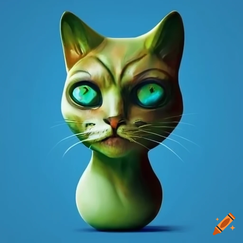 image of an alien cat with a unique head shape