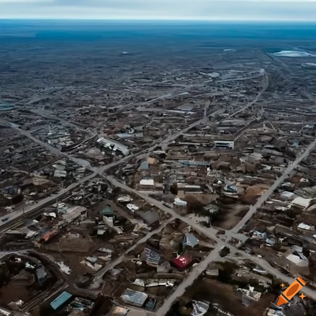 aerial photo of a town in Texas