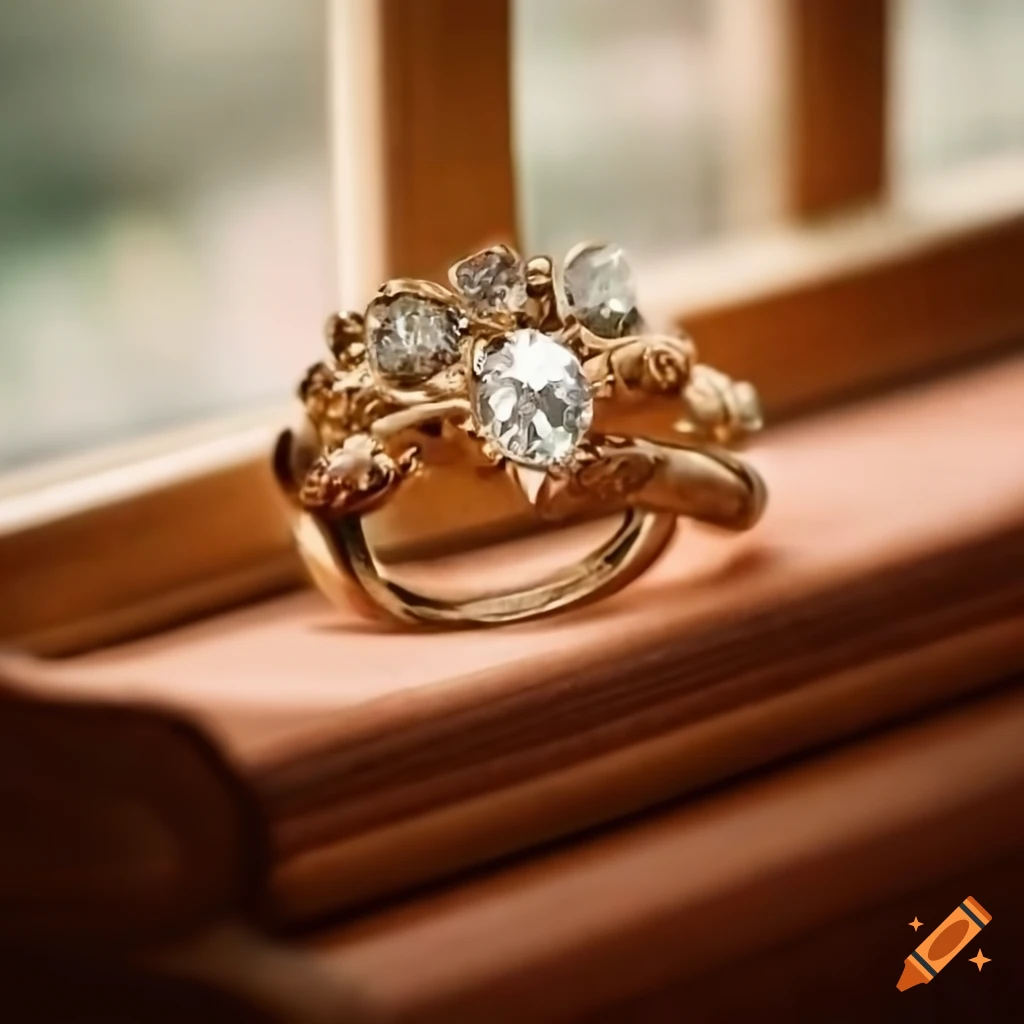 Indian engagement diamond ring on Craiyon