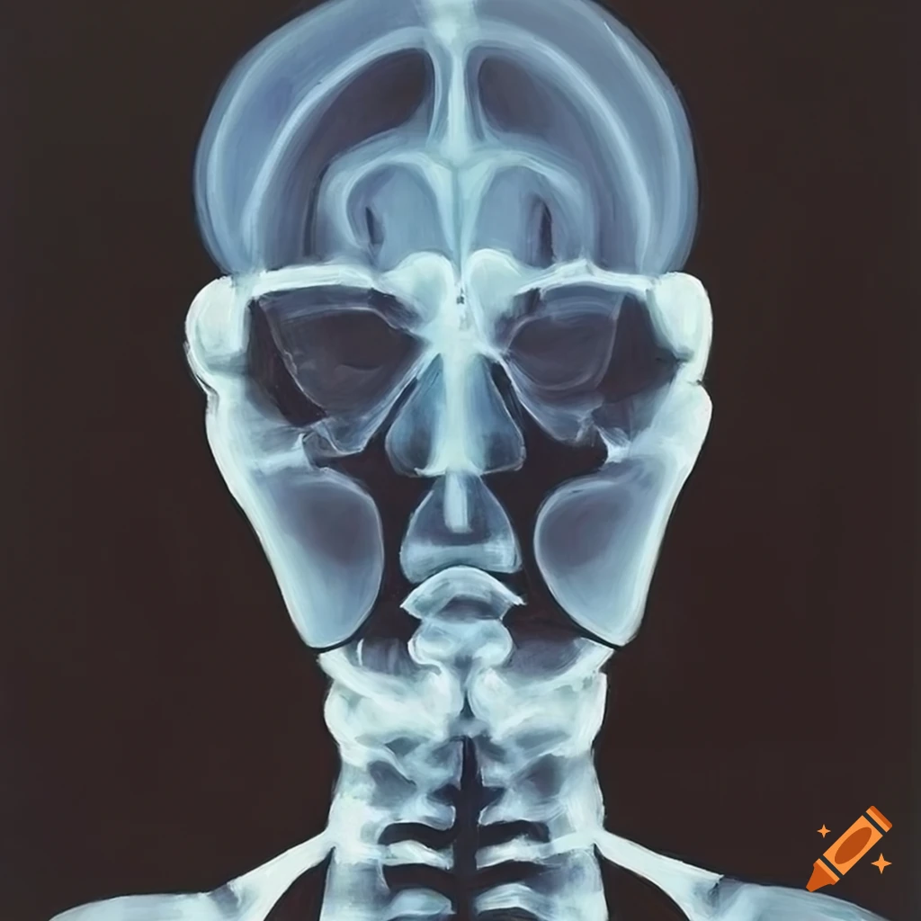 Cubist oil painting inspired by xray images on Craiyon