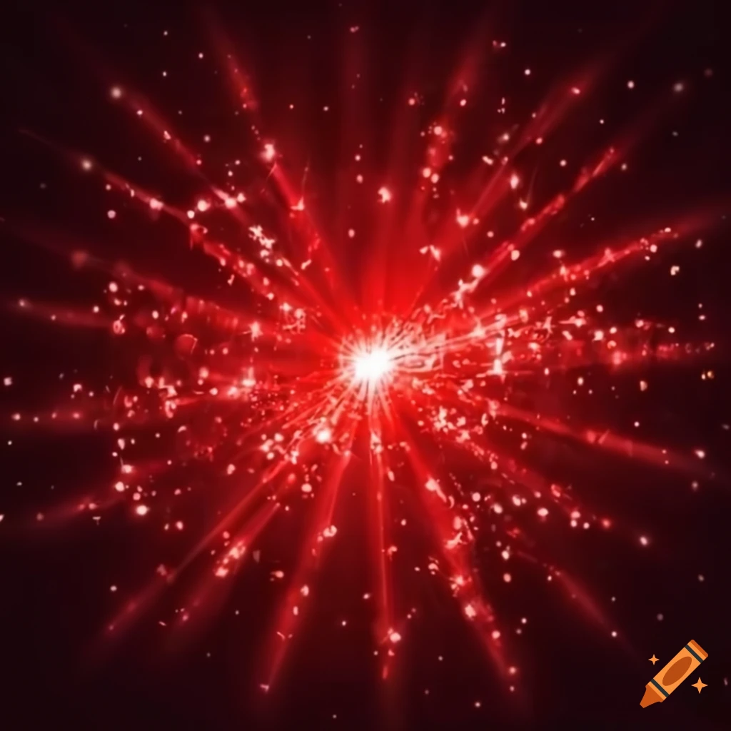 red sparkling lights on a white background