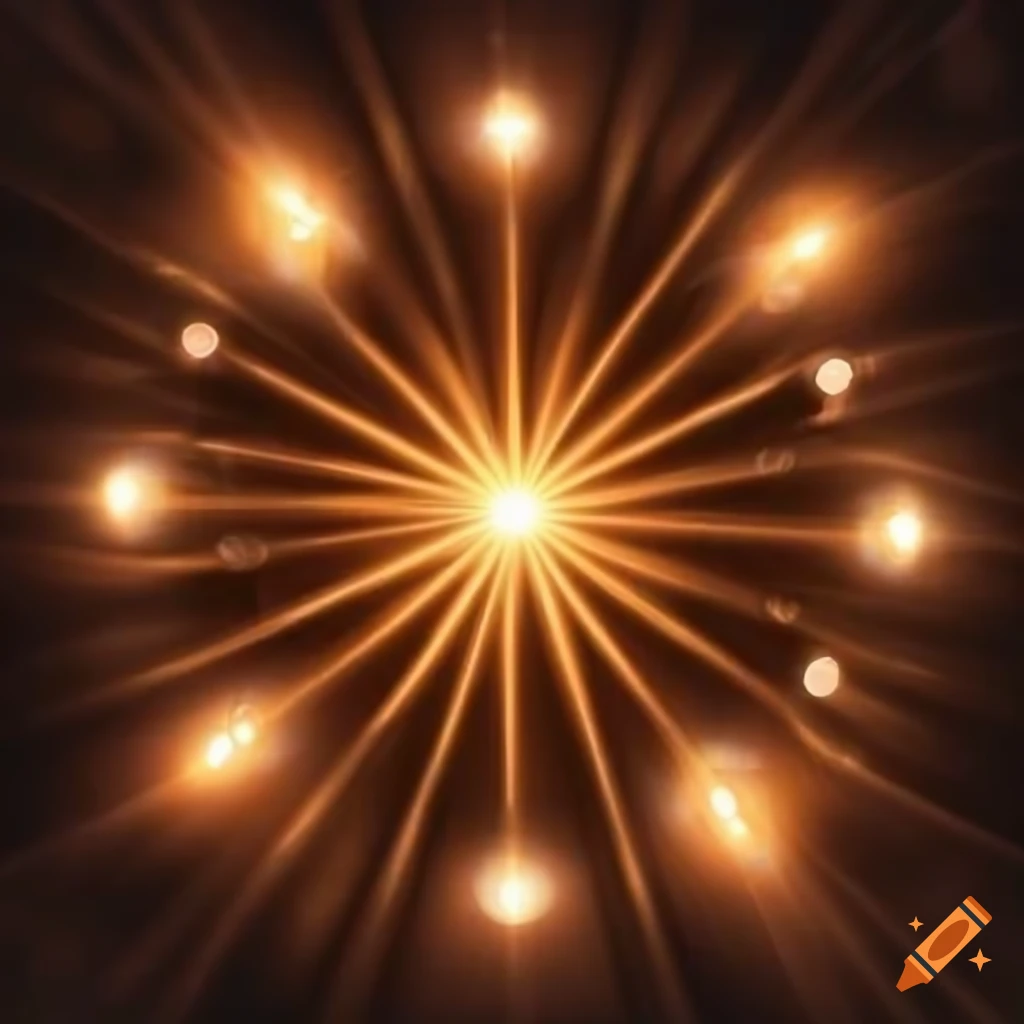 abstract art of dazzling brown lights on white background