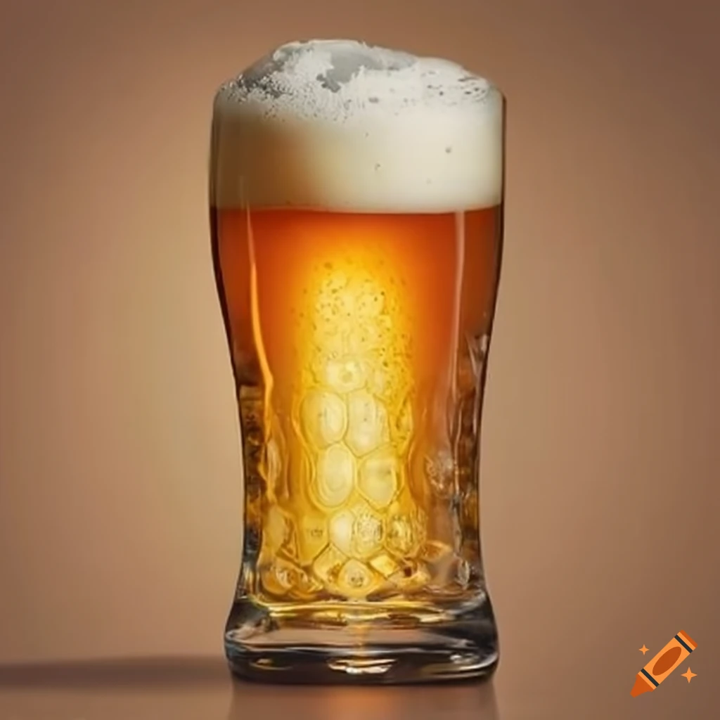 Glass of golden guinness beer on Craiyon