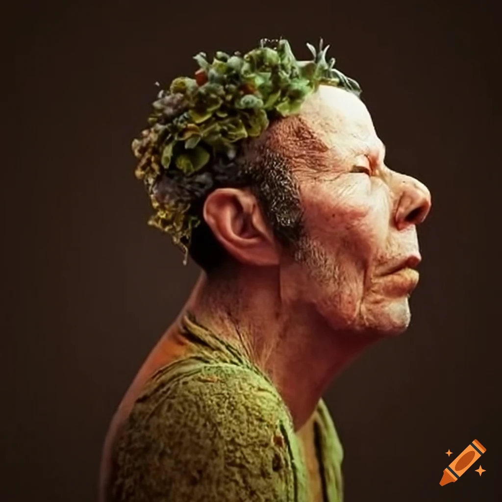 Tom waits depicted as a flower