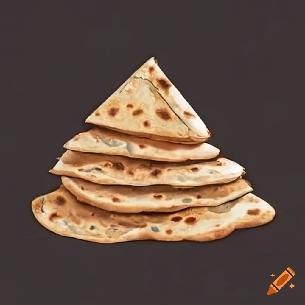 Drawing of chapati on paper on Craiyon